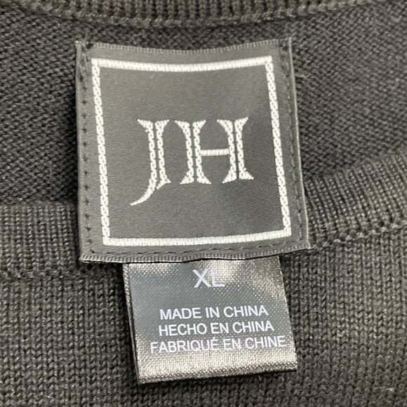 JH Women's Black Striped Hem A-Line Dress 3/4 Sleeve Sz XL - New - Picture 8 of 11